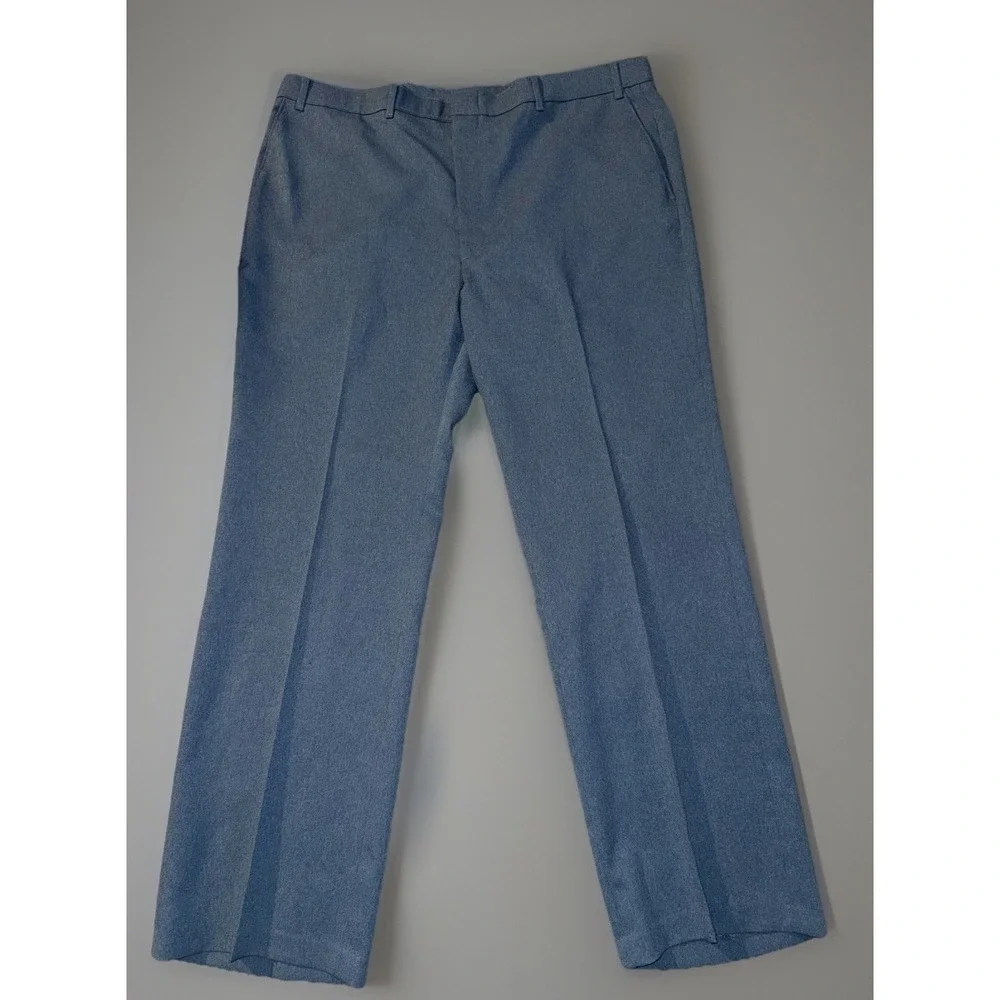 Levis Action Slacks Menswear Pants Vintage 70s 80s Sta Prest Trousers 42x31 Blue